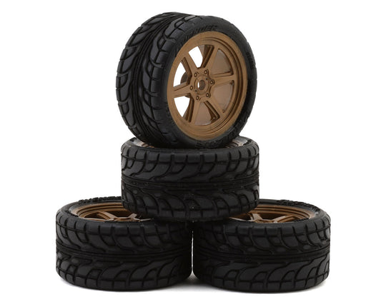 Pro-Line Losi® NASCAR® 1/12 Avenger Pre-Mounted Tires (4)  w/Overdrive Wheels