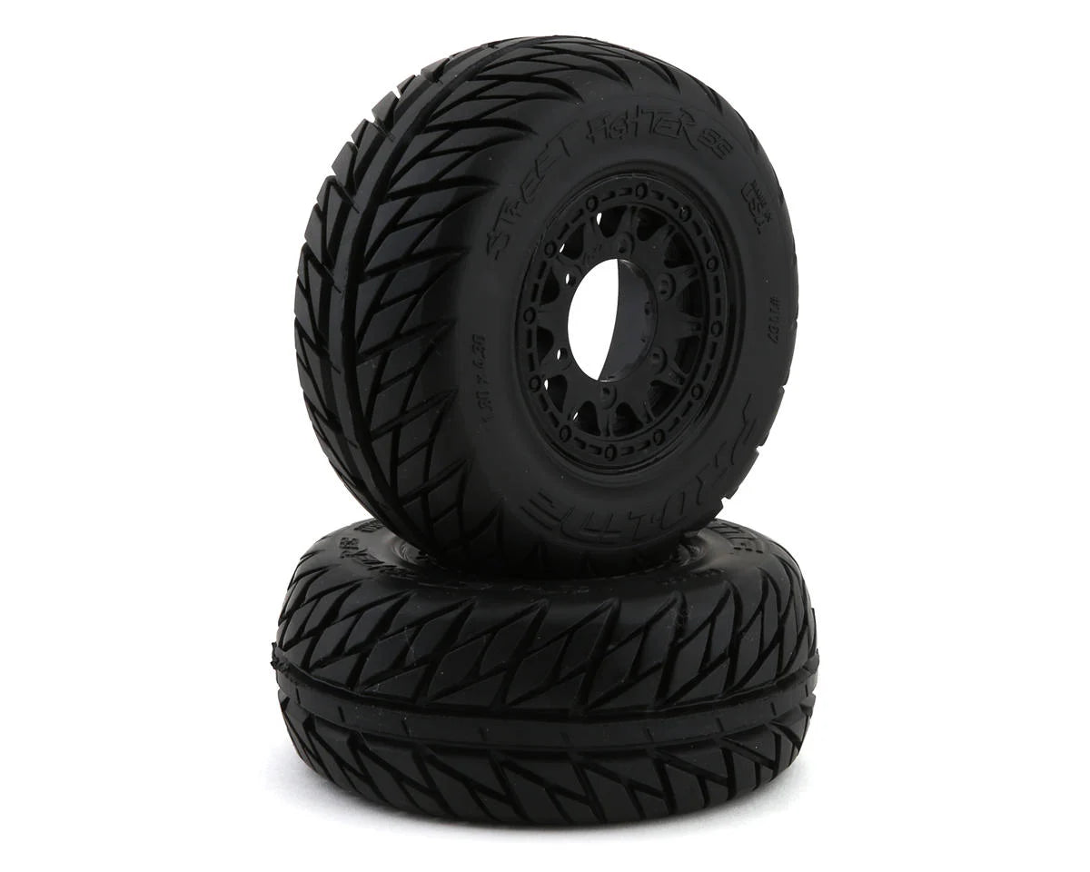 Proline Street Fighter SC 2.2/3.0 Tires w/Raid Wheels (Black) (2) (M2) w/12mm Removable Hex