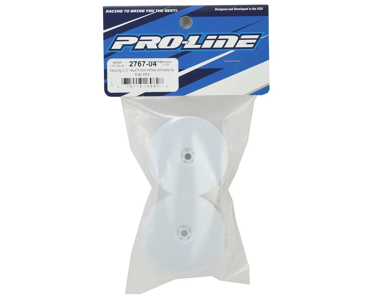 Pro-Line Velocity VTR 2.2" 4WD Front Buggy Wheels (2) (White) w/12mm Hex