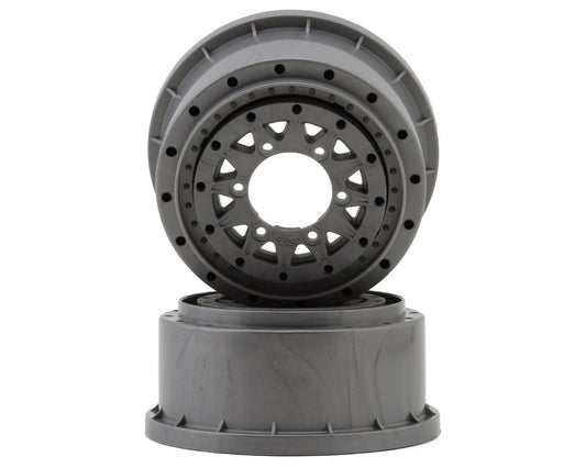 Pro-Line Raid Bead-Loc 2.2/3.0" Short Course Wheels (Red/Gray) (2) w/12mm & 14mm Removable Hex