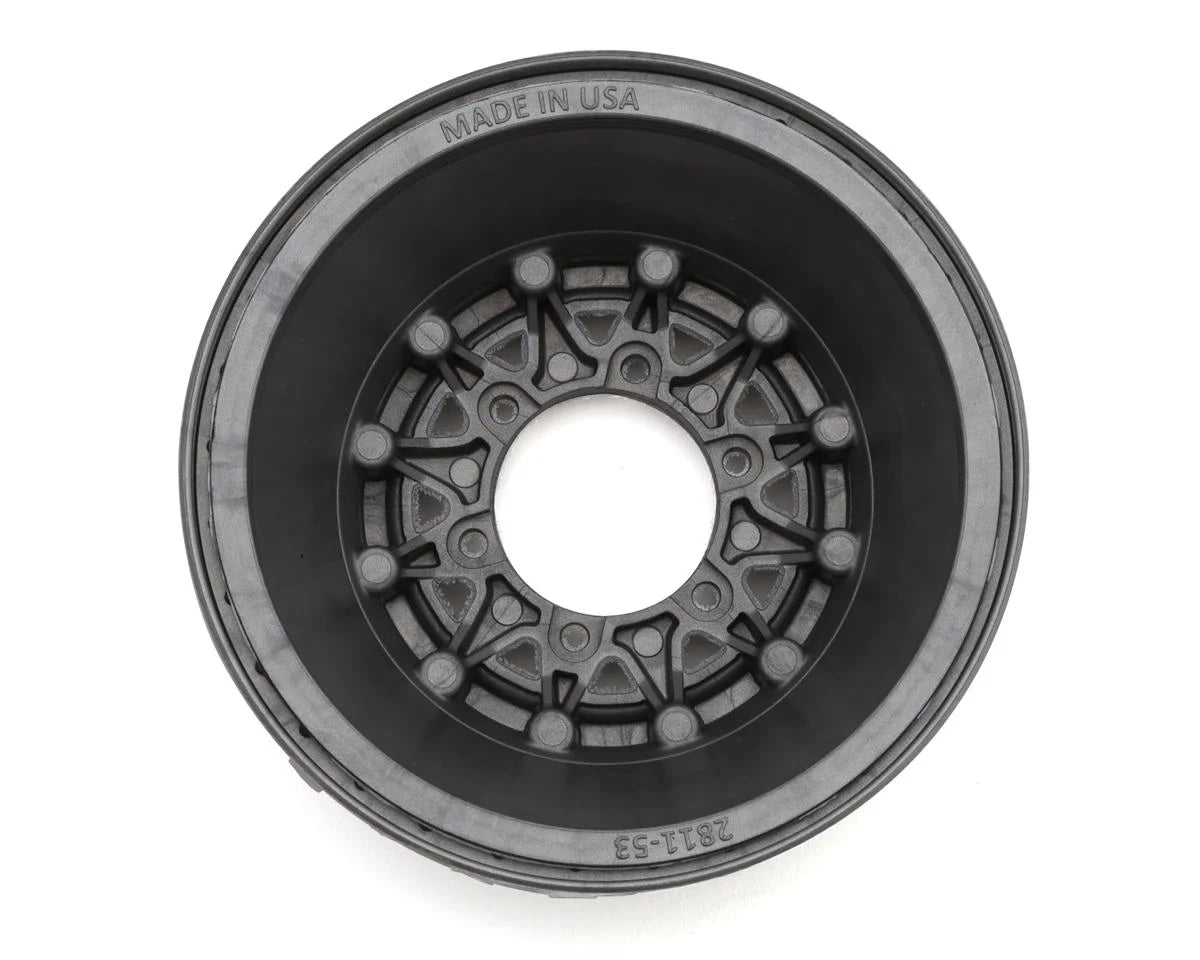 Pro-Line Raid Bead-Loc 2.2/3.0" Short Course Wheels (Red/Gray) (2) w/12mm & 14mm Removable Hex