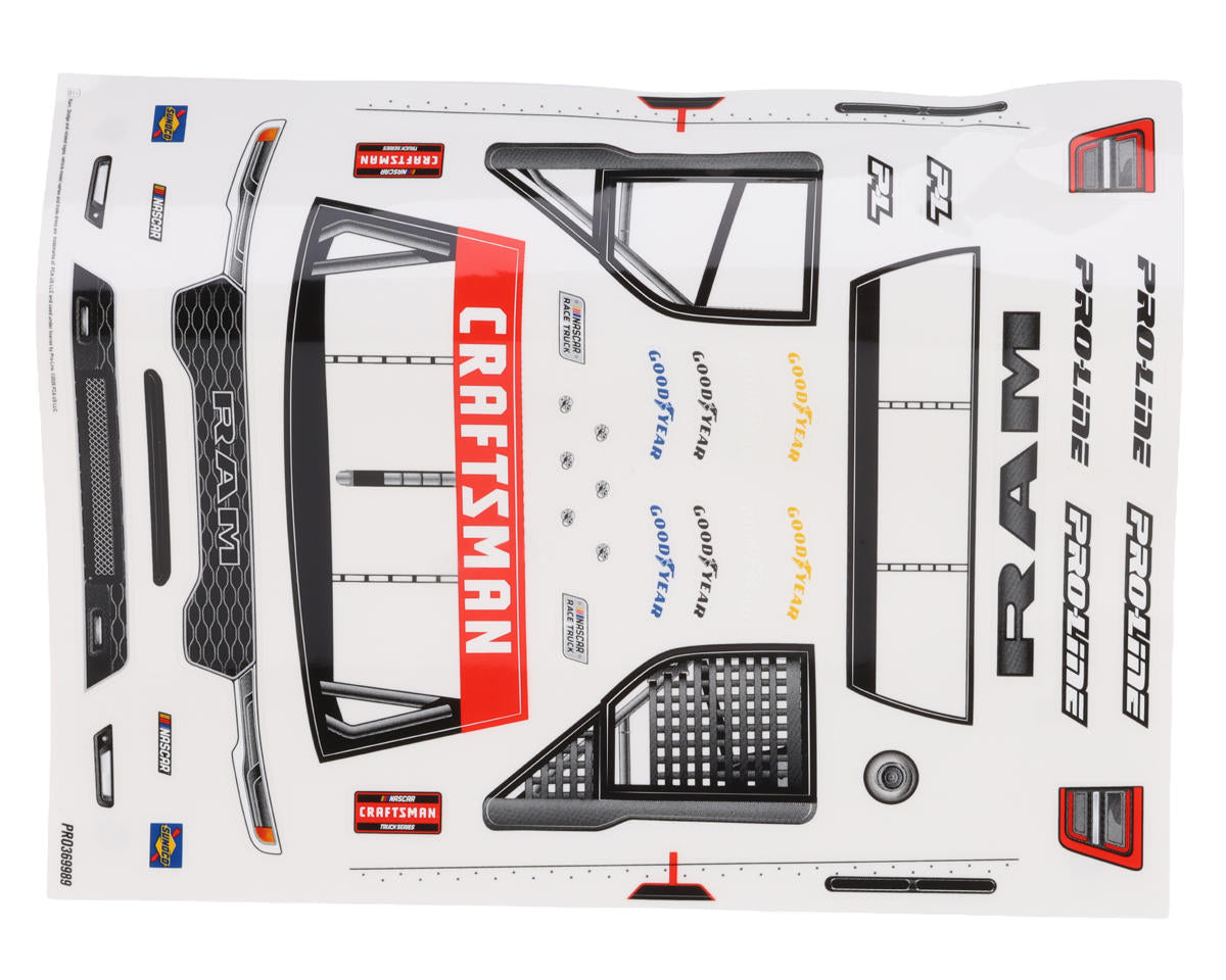 Pro-Line Losi NASCAR 2026 Ram 1500 Truck Pre-Trimmed Body (Clear)