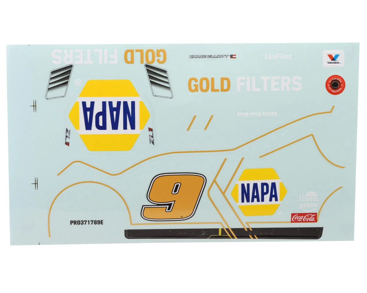 Pro-Line Losi NASCAR® Chase Elliott #9 NAPA® DIY 2025 Chevy Camaro Body (Clear) (Limited Edition)