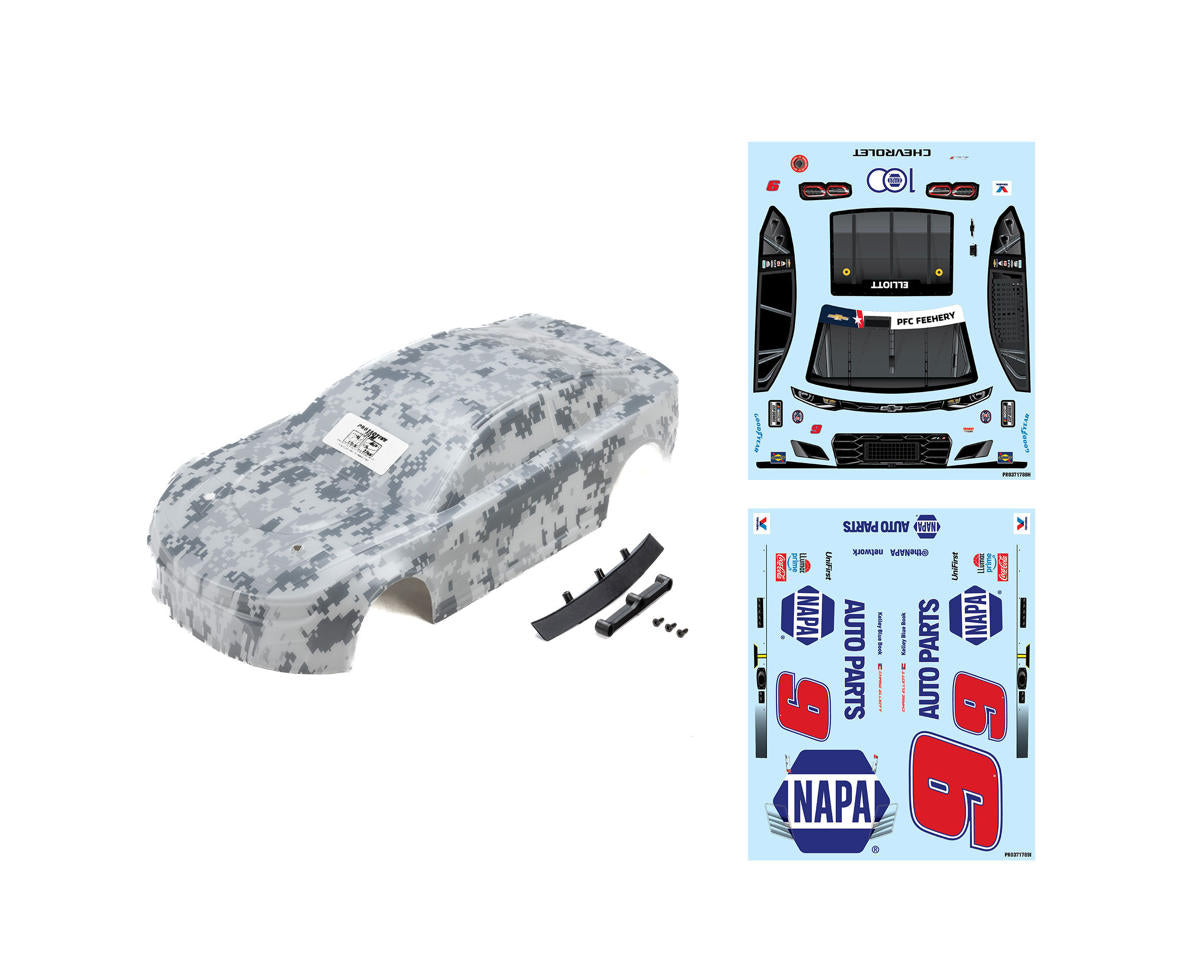 Pro-Line Losi NASCAR® Chase Elliott #9 NAPA Chevy Camaro Pre-Painted Body (Digital Camo) (Limited Edition)