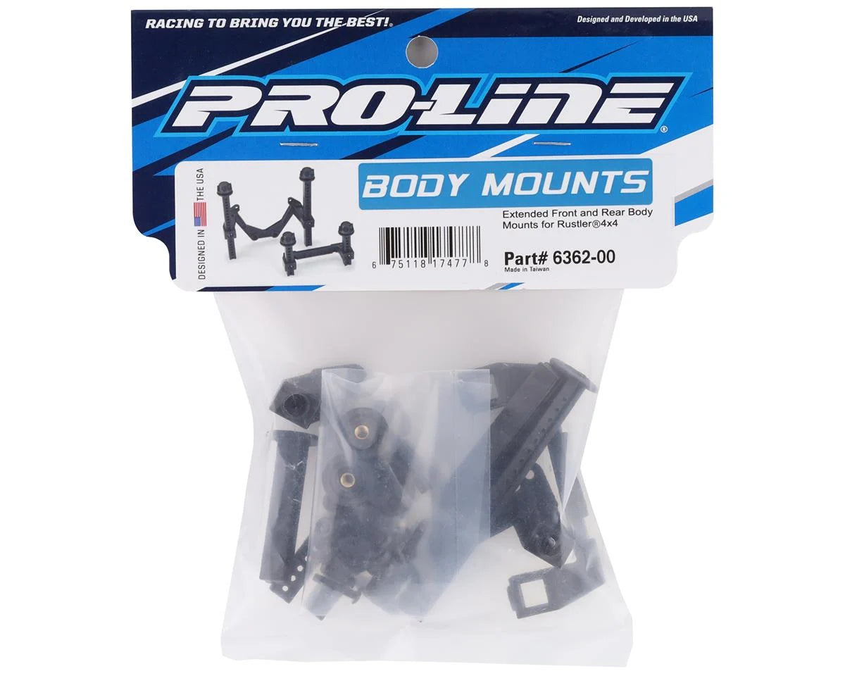 Pro-Line Extended Front & Rear Body Mount Kit for Traxxas Rustler 4x4