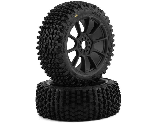 Proline Gladiator - Pre-Mounted 1/8 Buggy Tires (2) (Black) (M2) w/Mach 10 Wheel