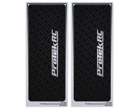 ProTek RC Universal Chassis Protective Sheet (Black) (2) (12.5x33.5cm)