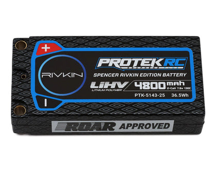 ProTek RC Spencer Rivkin 2S 130C Low IR Si-Graphene + HV ULCG Shorty LiPo Battery (7.6V/4800mAh)