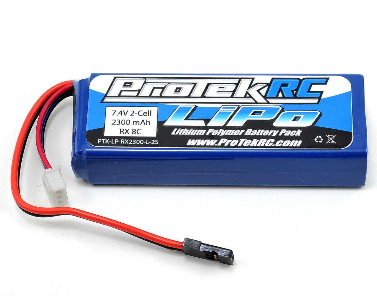 ProTek RC LiPo Receiver Battery Pack (Mugen/AE/8ight-X) (7.4V/2300mAh) (w/Balance Plug)