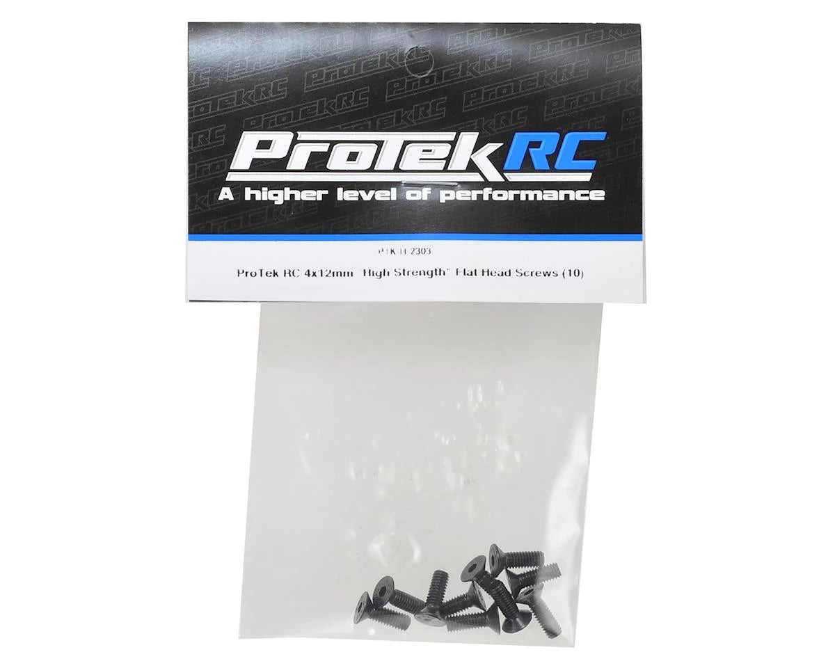 ProTek RC 4x12mm "High Strength" Flat Head Screws (10)