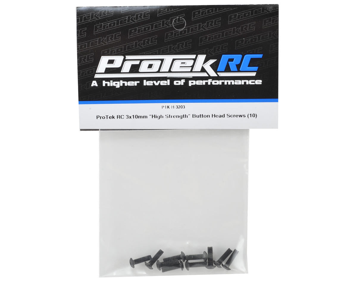 ProTek RC 3x10mm "High Strength" Button Head Screws (10)