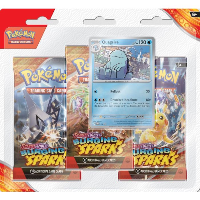 Pokemon SV8 Surging Sparks 3pk Blister