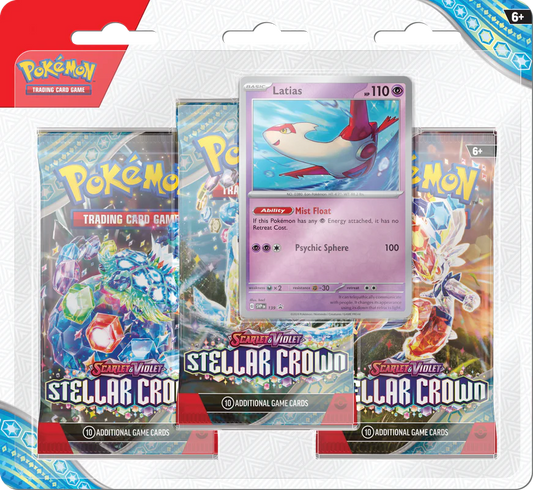 Pokémon Stellar Crown 3 Pack Blister