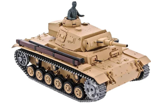 RC PRO Heng Long 1:16 German Panzer III type H RC Midium Tank - FULL PRO VERSION