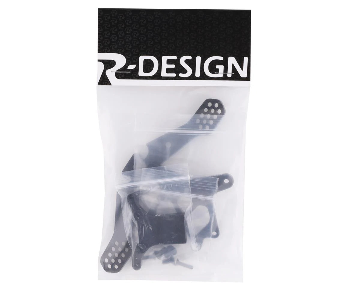 R-Design Losi 22S Drag Extended Rear Shock Tower (Black)