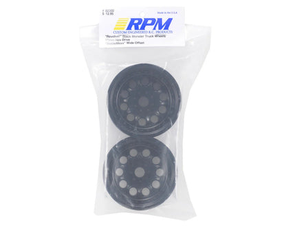 RPM "Revolver" Monster Truck Wheels (17mm Hex) (2) (StableMaxx) (Black)