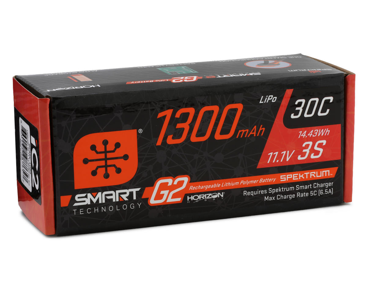 Spektrum RC 3S Smart G2 LiPo 30C Battery Pack (11.1V/1300mAh) w/IC2 Connector