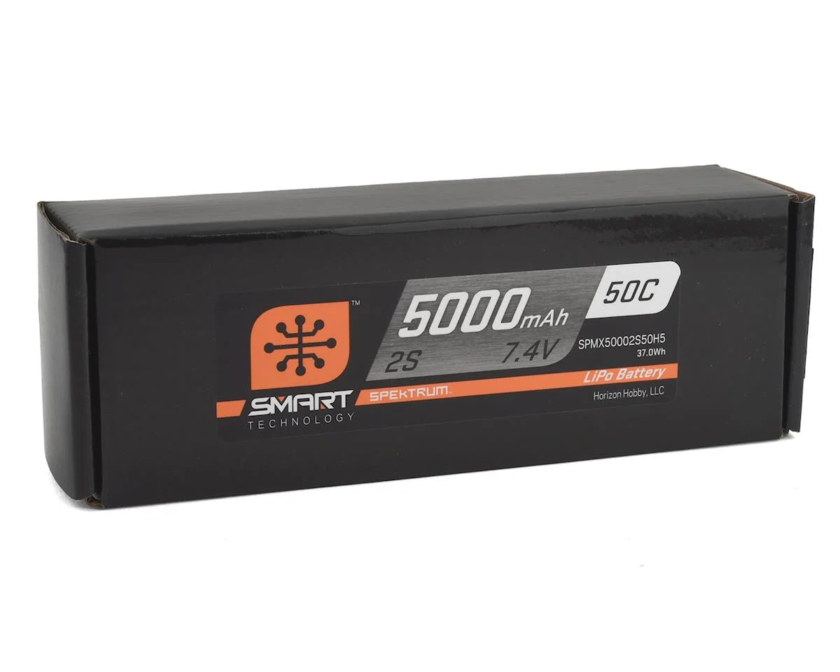 Spektrum RC 2S Smart LiPo Hard Case 50C Battery Pack w/IC5 Connector (7.4V/5000mAh)