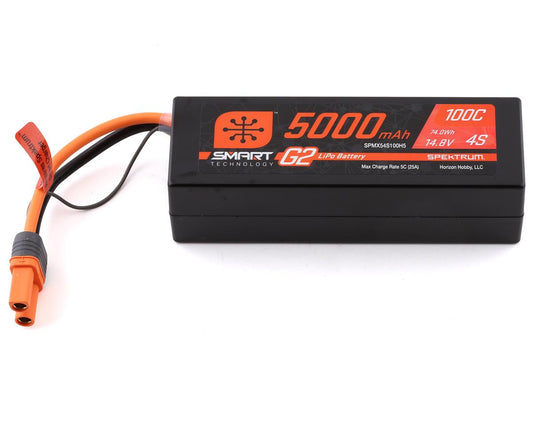 Spektrum RC 4S Smart G2 LiPo 100c Battery Pack (14.8V/5000mAh) w/IC5 Connector