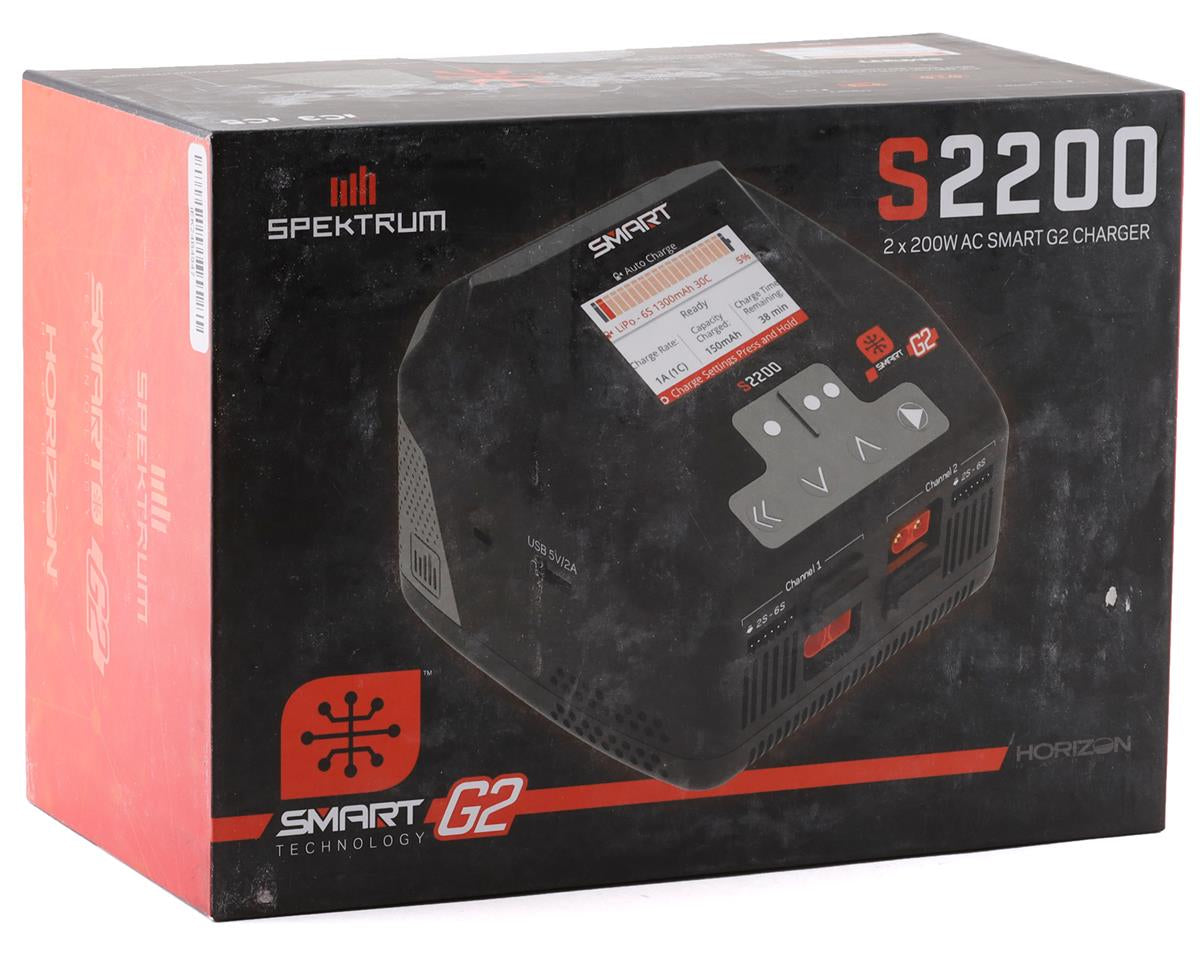 Spektrum RC S2200 G2 AC LiPo Smart Charger (6S/20A/200W x2)