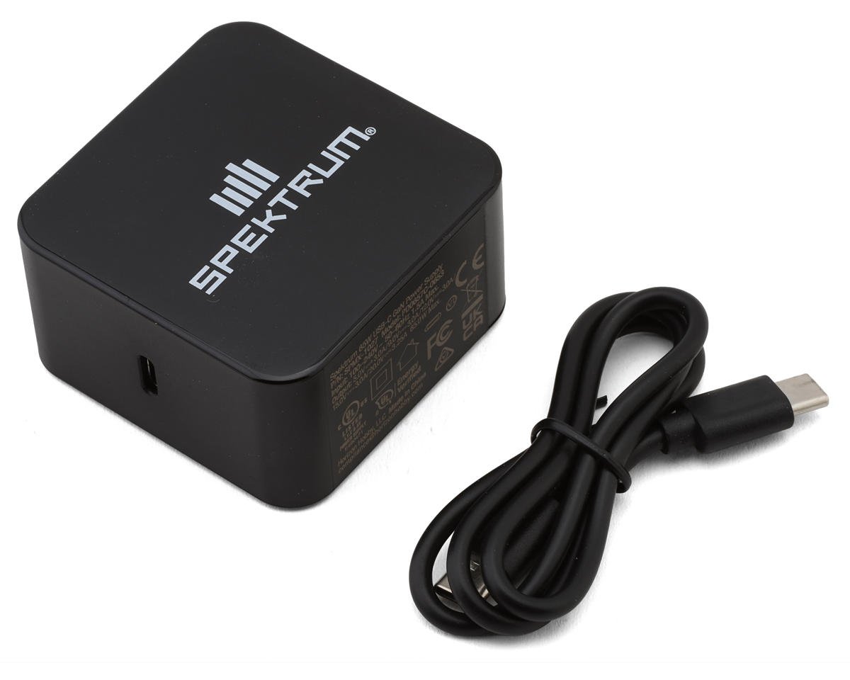 Spektrum RC S100 Smart Charger w/USB-C GaN Power Supply Combo (4S/100W)