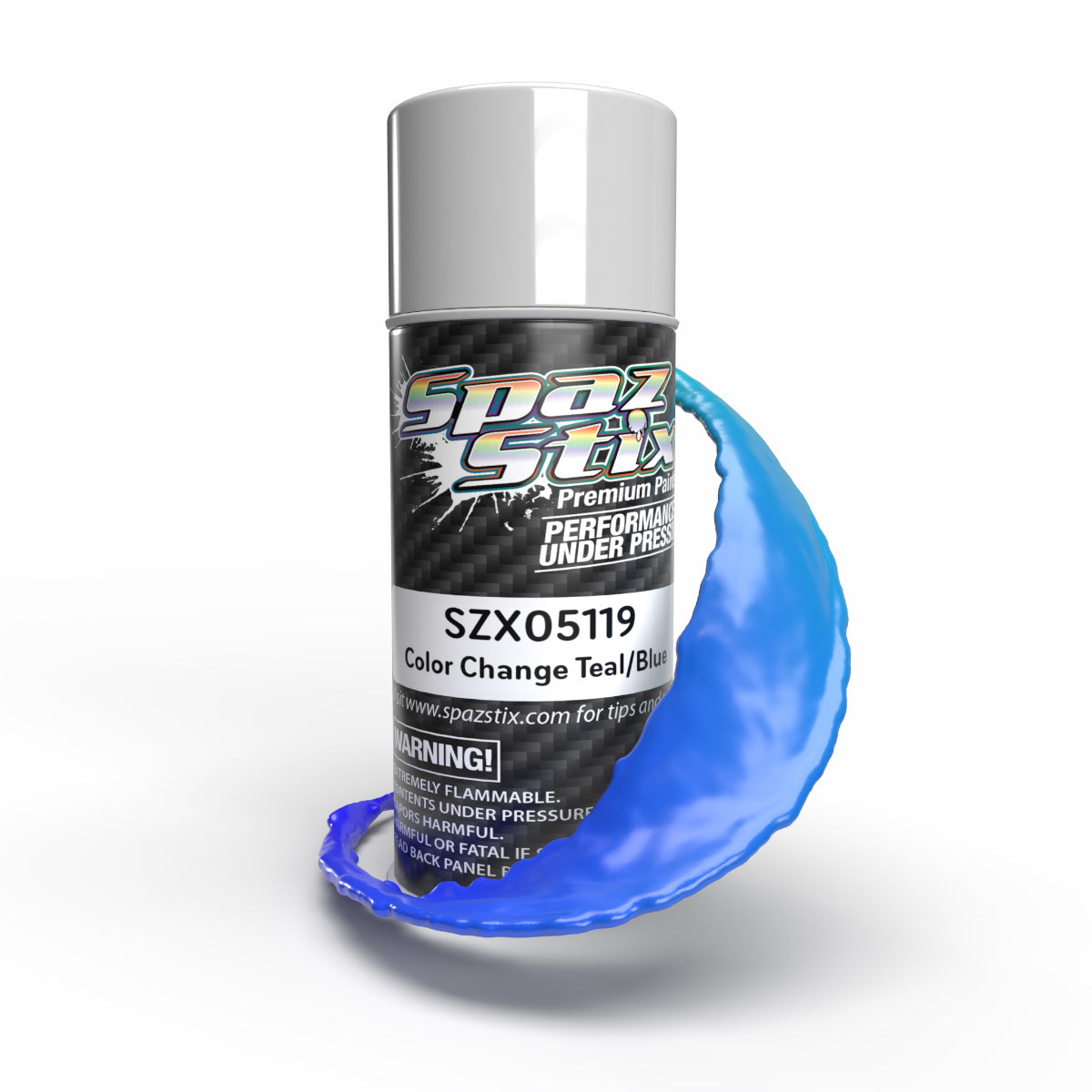 Spaz Stix Color Change Aerosol Paint, Teal/Blue, 3.5oz Can