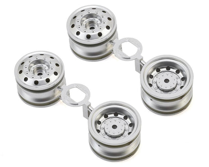 Tamiya TT-01 Type-E Racing Truck Wheels (Matte Chrome) (4) w/12mm Hex