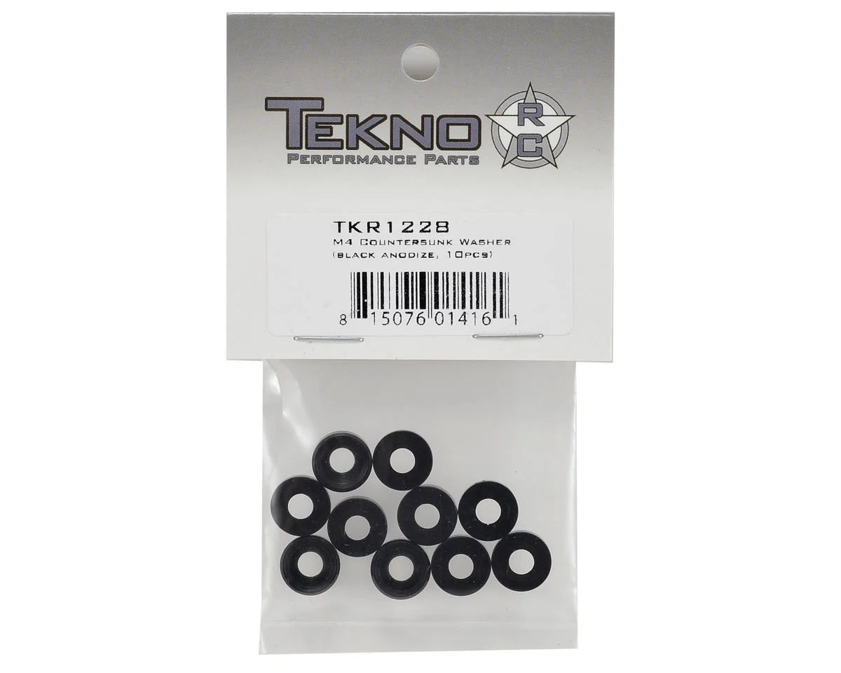 M4 Cuntersunk Washers (10) (Black) Tekno