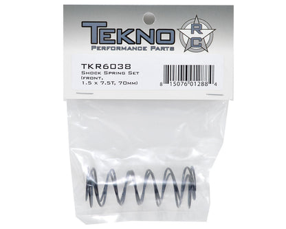 Tekno RC 70mm Front Shock Spring Set (Orange) (1.5 x 7.5T) (2)