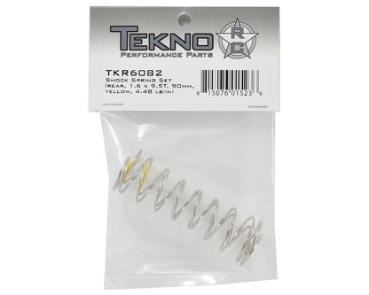 Tekno RC 90mm Rear Shock Spring Set (Yellow) (1.6 x 9.5T) (2)