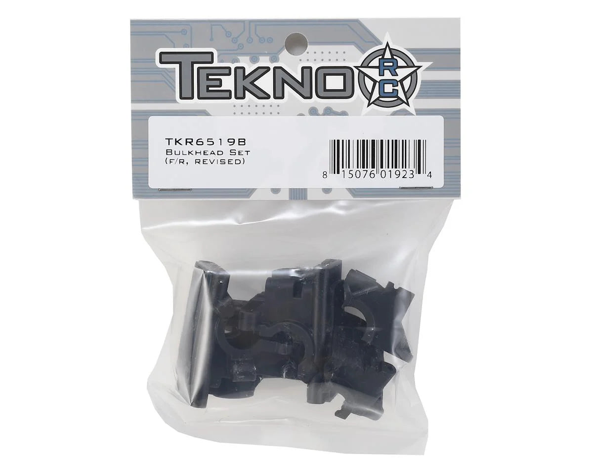 Tekno RC EB410/ET410 Front & Rear Bulkhead Set (Revised)