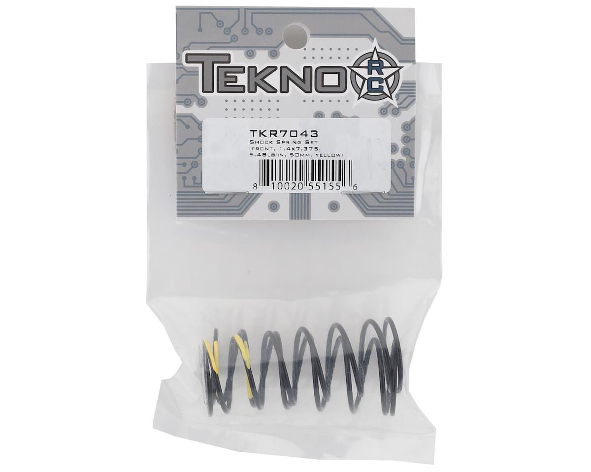 Tekno RC 50mm Front Shock Spring Set (Yellow) (2) (5.48lb-in)