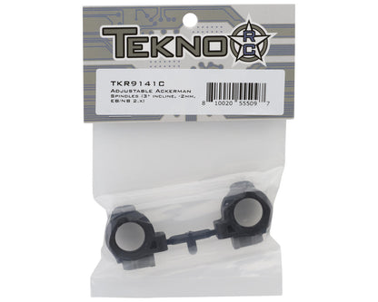 Tekno RC EB48/ET48 2.2 Adjustable Ackerman Spindles (2) (3° Incline/-2mm Axle)