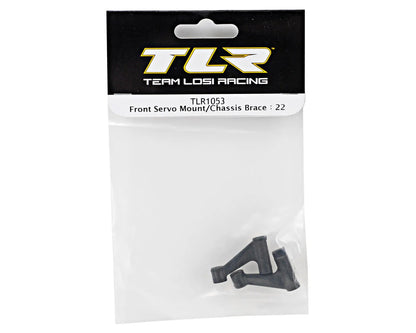 Team Losi Racing Front Servo Mount/Chassis Brace (TLR 22)