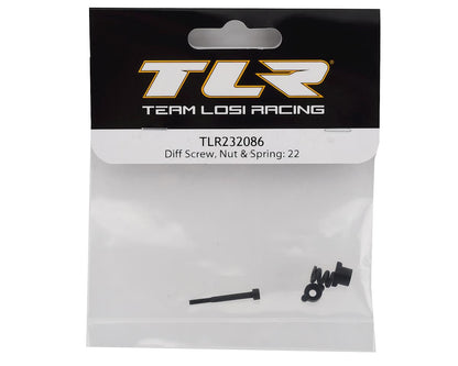 Team Losi Racing Differential Screw, Nut & Spring Set