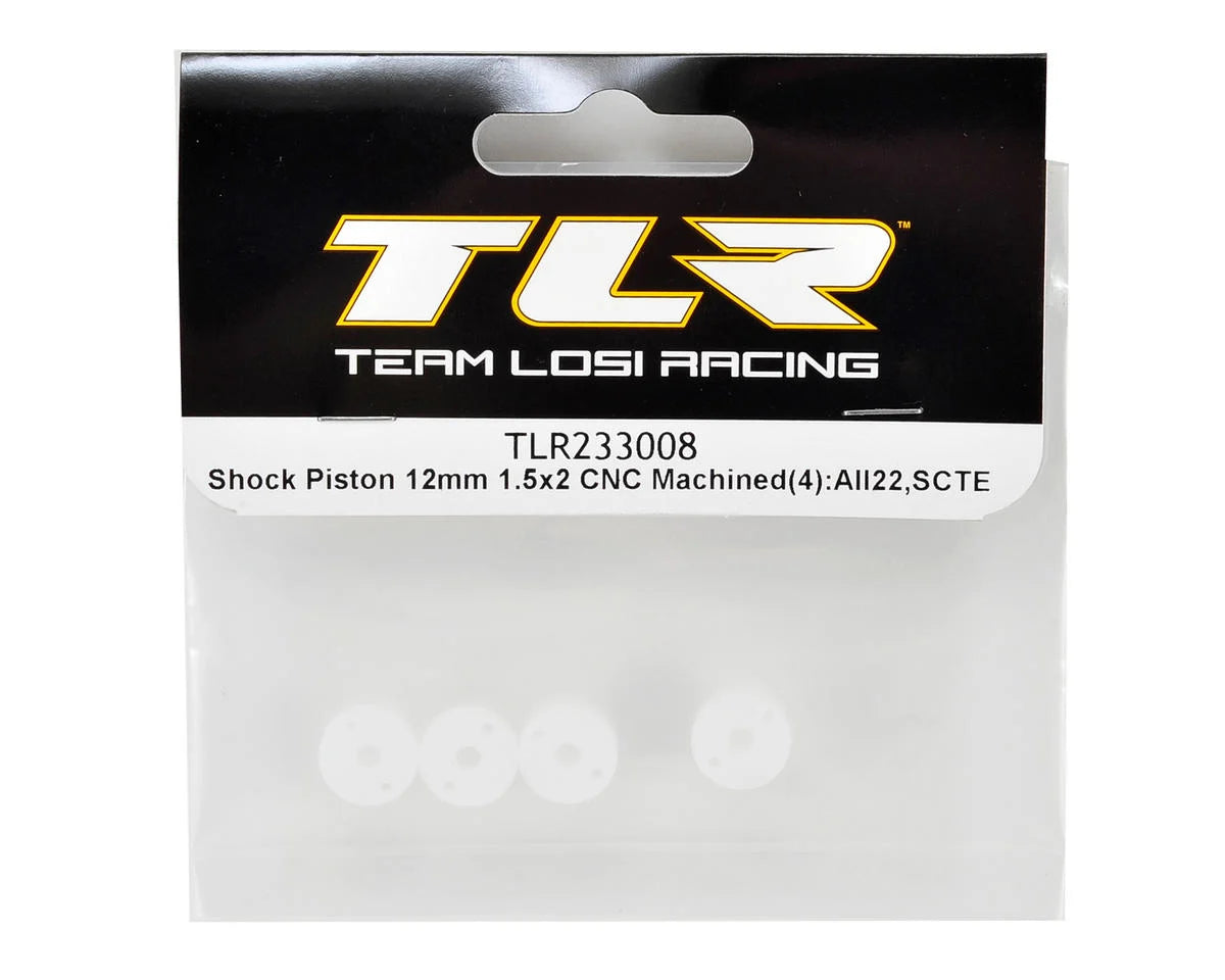 Team Losi Racing 12mm CNC Machined Shock Piston (4) (1.5x2)