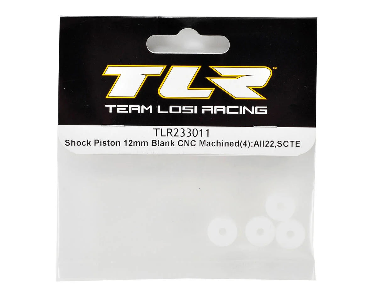 Team Losi Racing 12mm CNC Machined Shock Piston (4) (Blank)