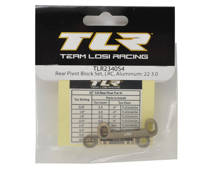 Team Losi Racing 22 3.0 Aluminum LRC Rear Pivot Block Set
