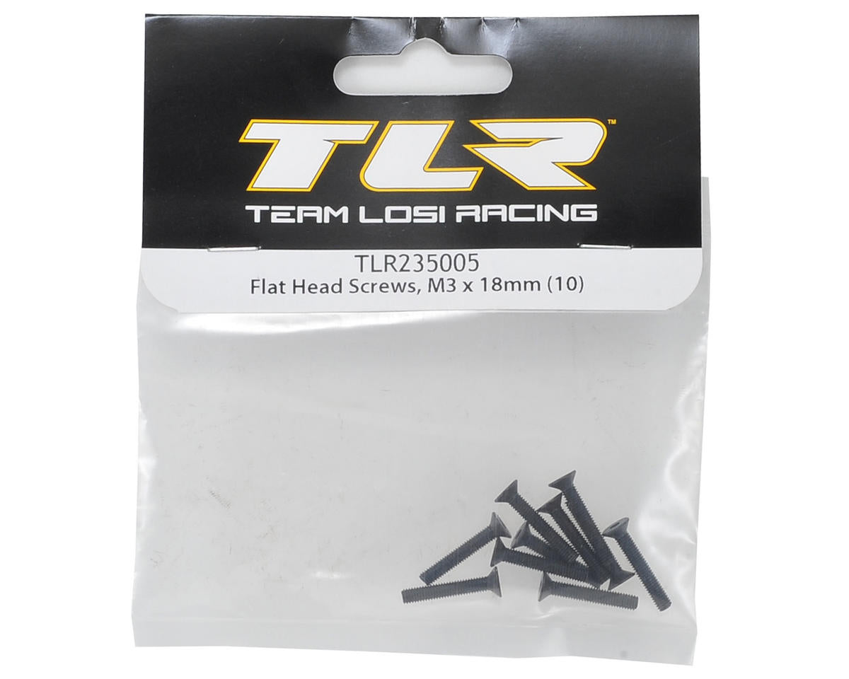 M3x18mm Flat Head Hex Screw (10) TLR