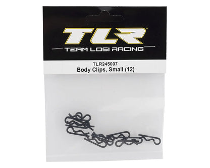 Team Losi Racing Small Body Clips (12) (Black)