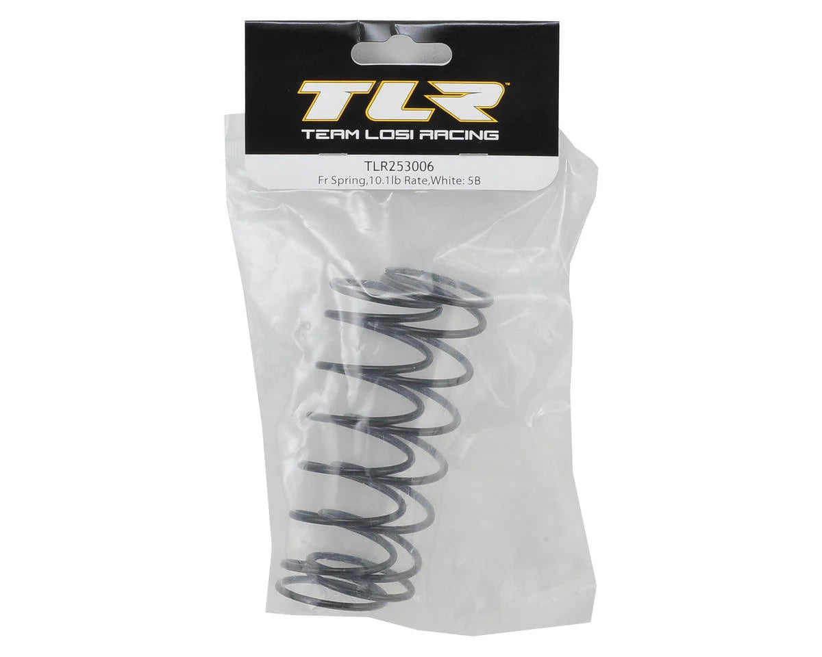 Team Losi Racing 5IVE-B Front Shock Spring (2) (White - 10.1 lb Rate)