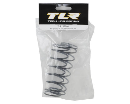 Team Losi Racing 5IVE-B Front Shock Spring (2) (White - 10.1 lb Rate)