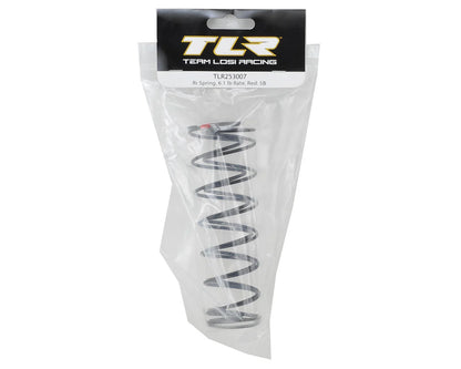 Team Losi Racing 5IVE-B Rear Shock Spring (2) (Red - 6.1 lb Rate)