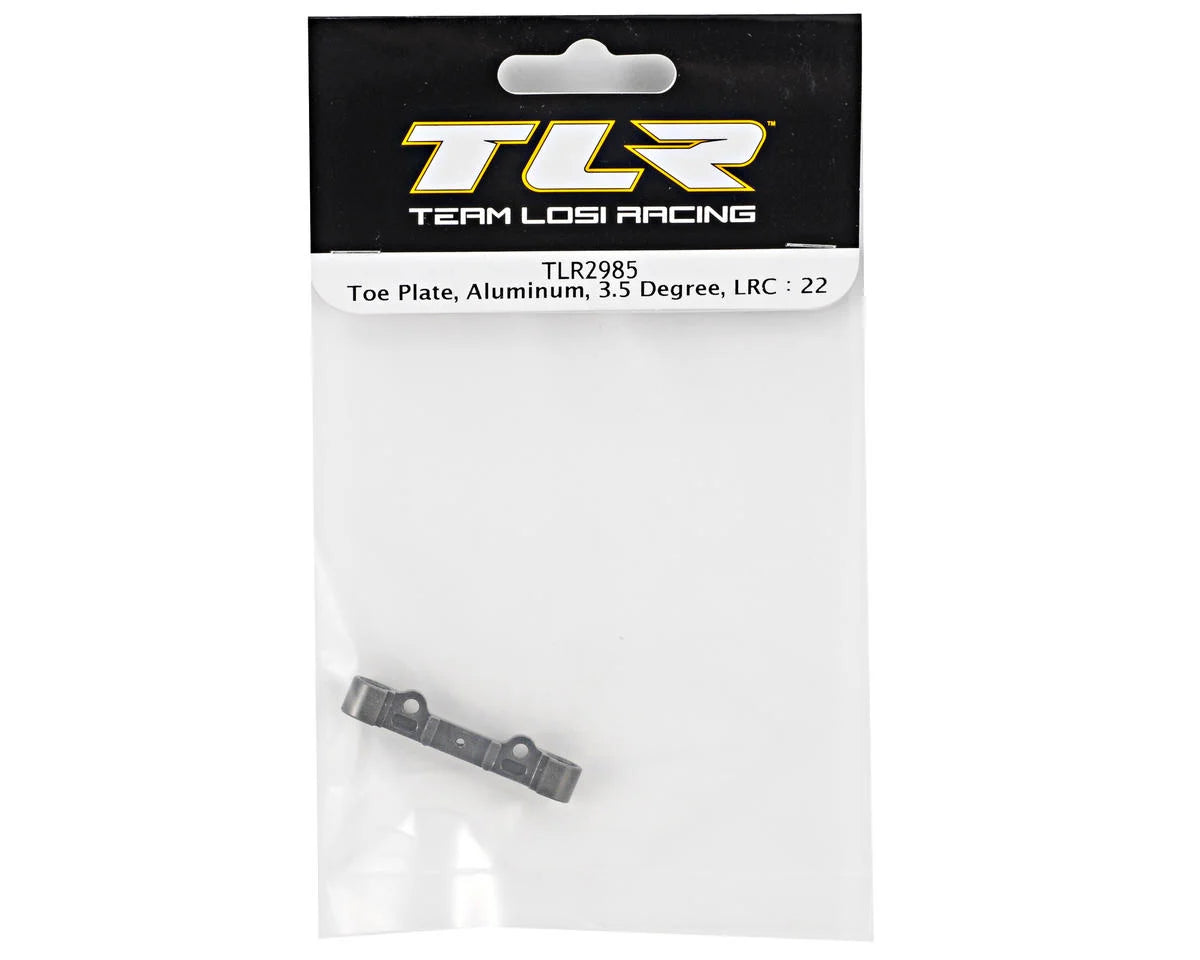 Team Losi Racing Aluminum 3.5° Low Roll Center Toe Plate (TLR 22)