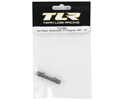 Team Losi Racing Aluminum 3.5° Low Roll Center Toe Plate (TLR 22)