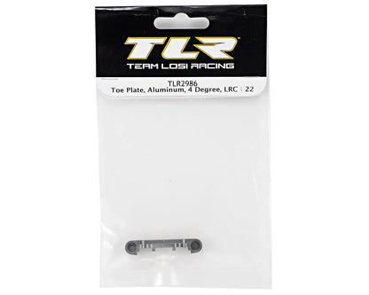 Team Losi Racing Aluminum 4° Low Roll Center Toe Plate (TLR 22)