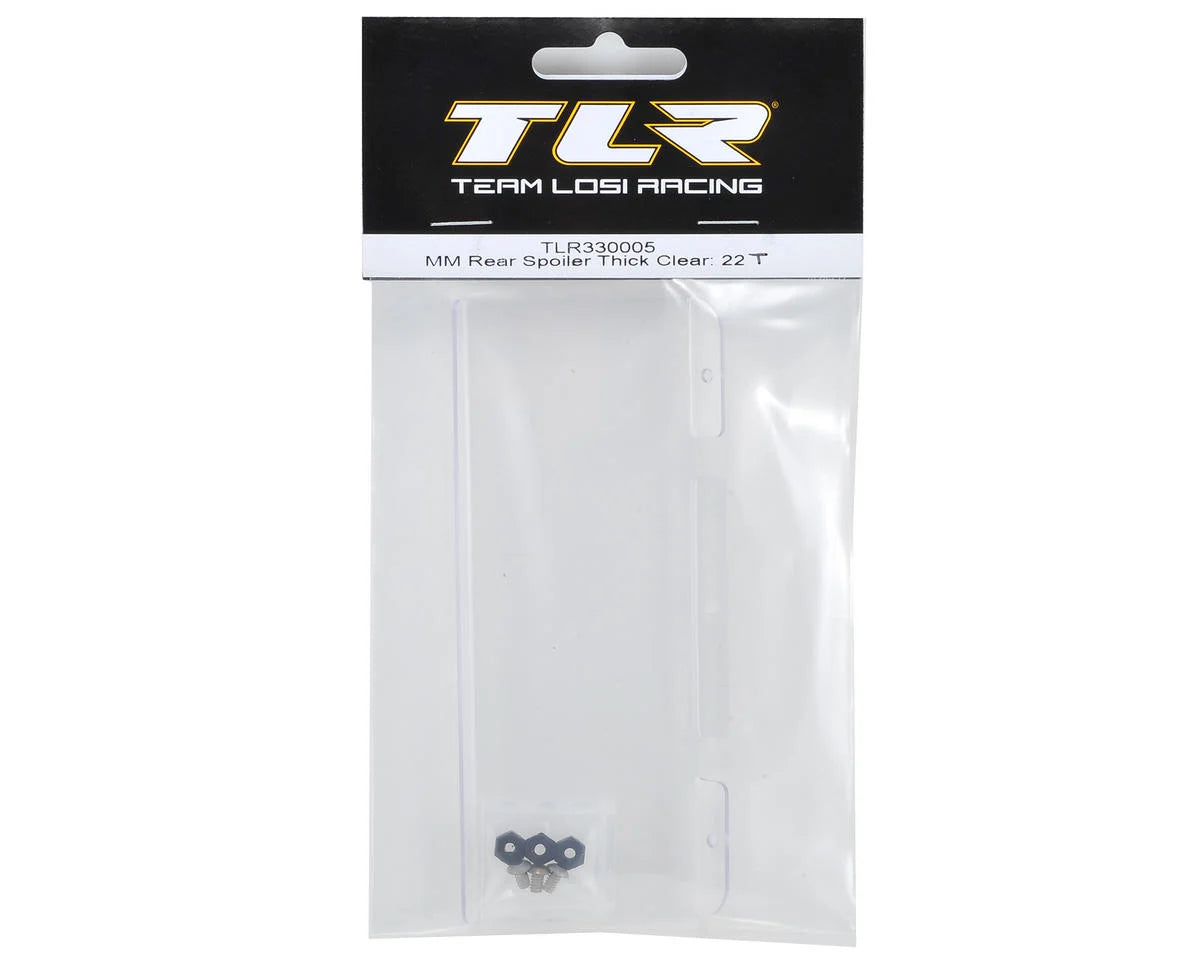 Team Losi Racing 22T 2.0 Mid Motor Thick Rear Spoiler (Clear)