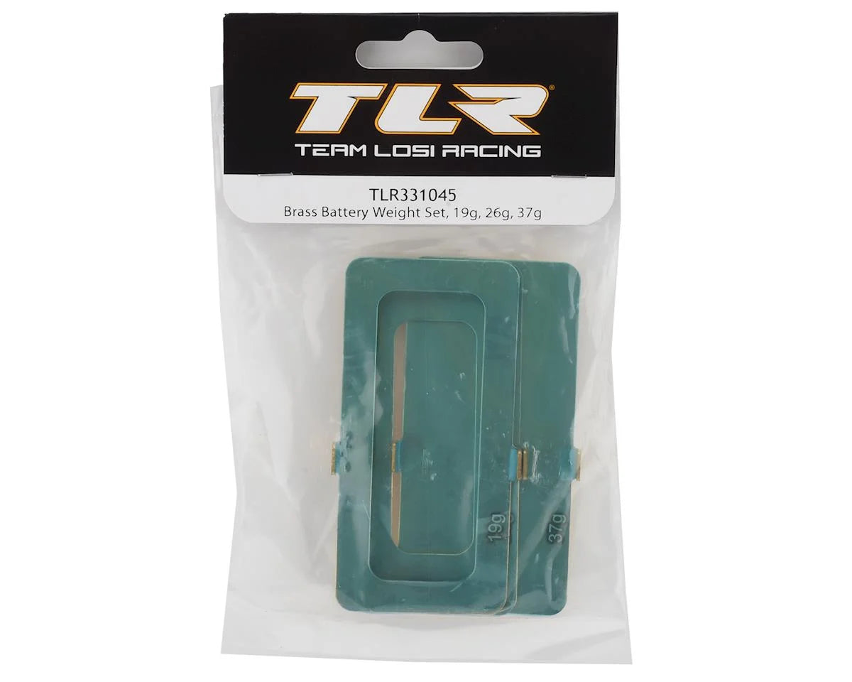 Team Losi Racing 22 5.0 Brass Battery Weight Set (19g, 26g, 37g)