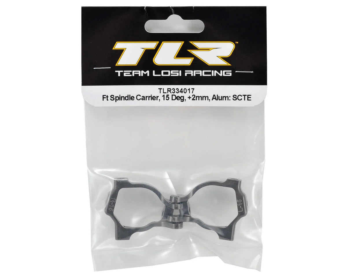 Team Losi Racing Aluminum 15 Degree Front Spindle Carrier (+2mm)