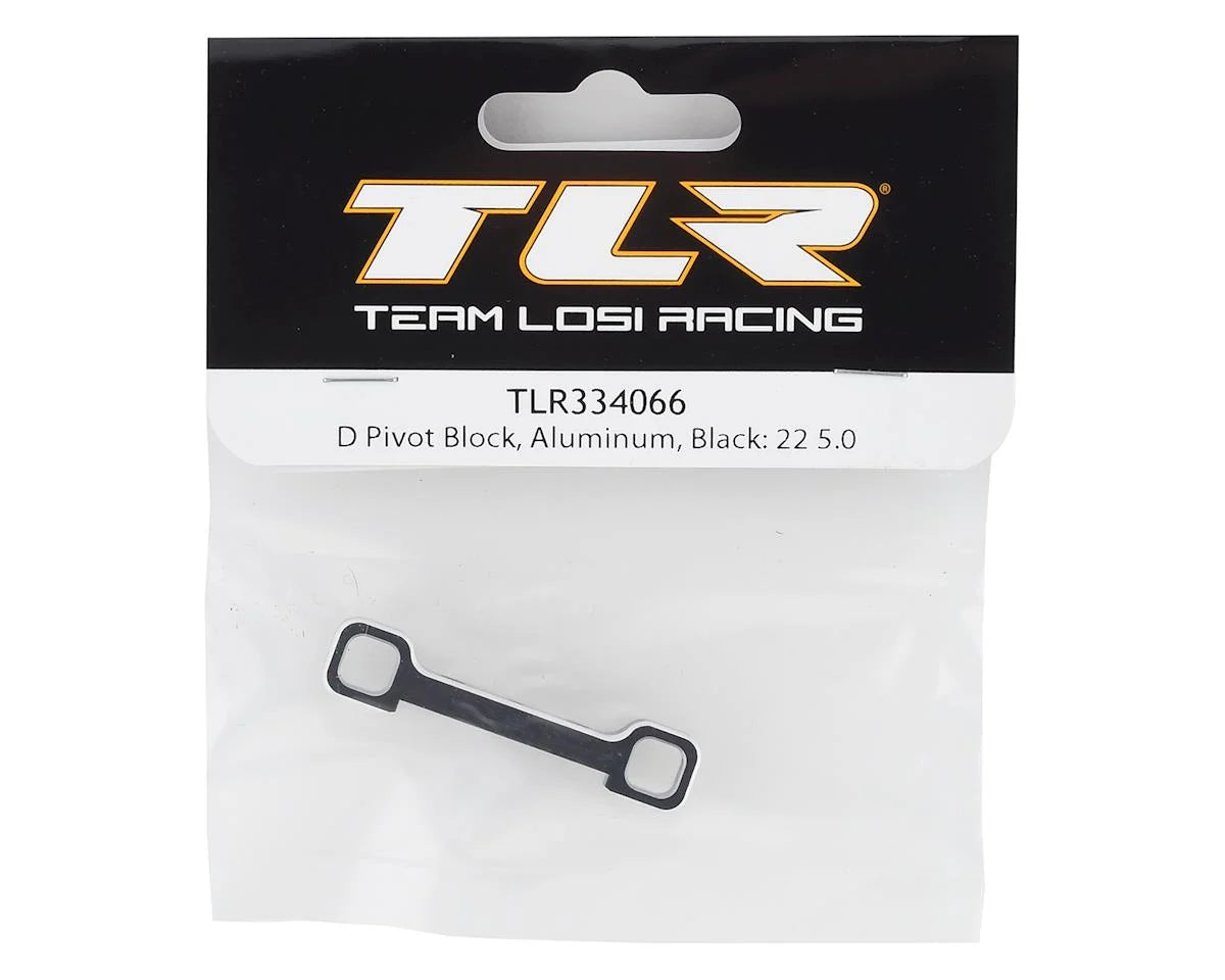 Team Losi Racing 22 5.0 Aluminum "D" Pivot Block (Black)